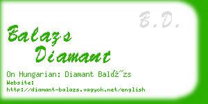 balazs diamant business card